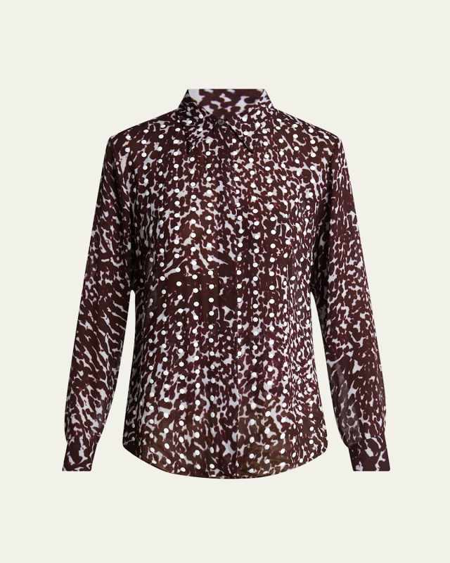 Chowy Polka-Dot Button-Down Shirt